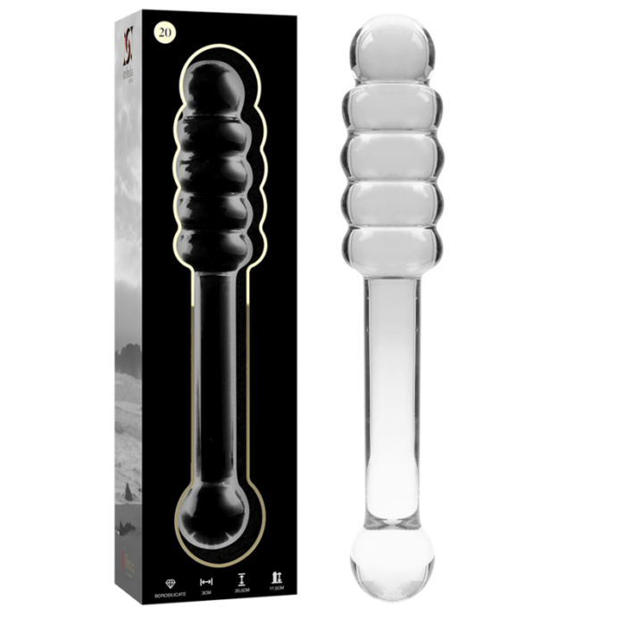 NEBULA SERIES BY IBIZA - MODELO 20 DILDO CRISTAL TRANSPARENTE 20.5 CM -O- 3 CM - CandyHot - Foto 1