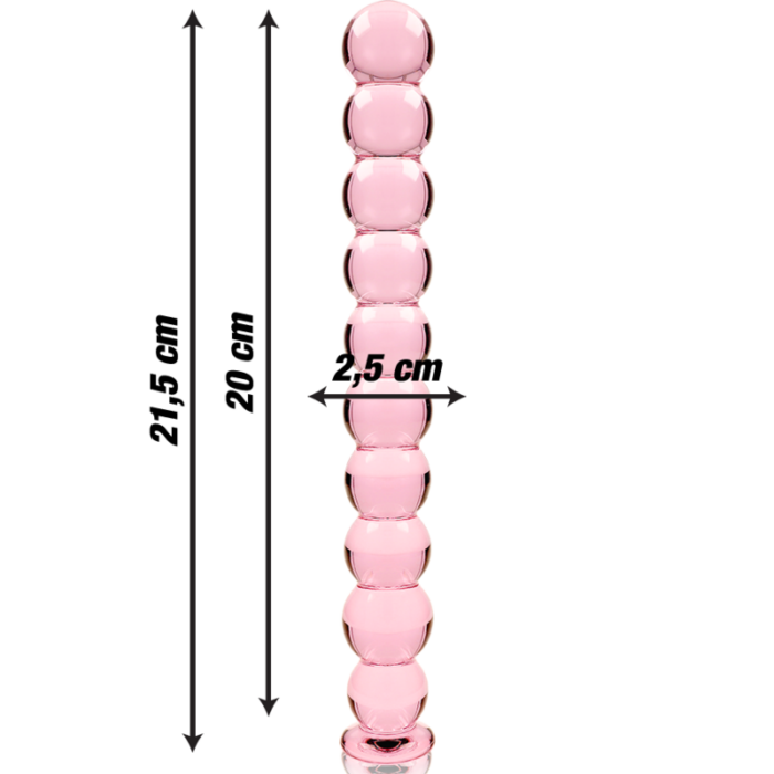 NEBULA SERIES BY IBIZA - MODELO 22 DILDO CRISTAL ROSA 21.5 CM -O- 2.5 CM - CandyHot - Foto 3