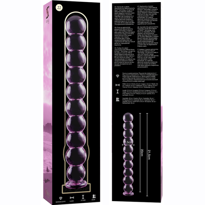 NEBULA SERIES BY IBIZA - MODELO 22 DILDO CRISTAL ROSA 21.5 CM -O- 2.5 CM - CandyHot - Foto 6