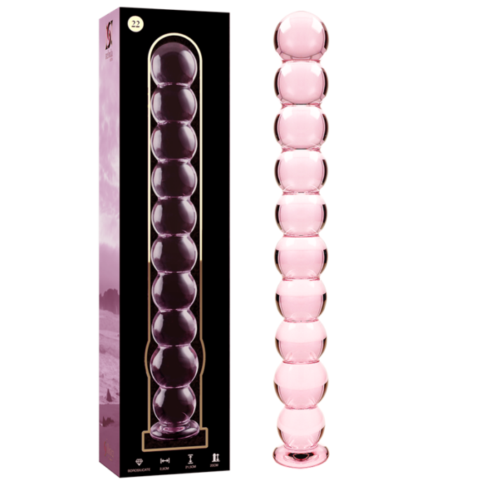NEBULA SERIES BY IBIZA - MODELO 22 DILDO CRISTAL ROSA 21.5 CM -O- 2.5 CM - CandyHot - Foto 1