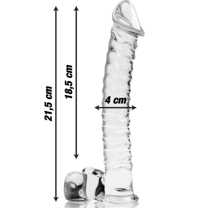 NEBULA SERIES BY IBIZA - MODELO 23 DILDO CRISTAL TRANSPARENTE 21.5 CM -O- 4 CM - CandyHot - Foto 3