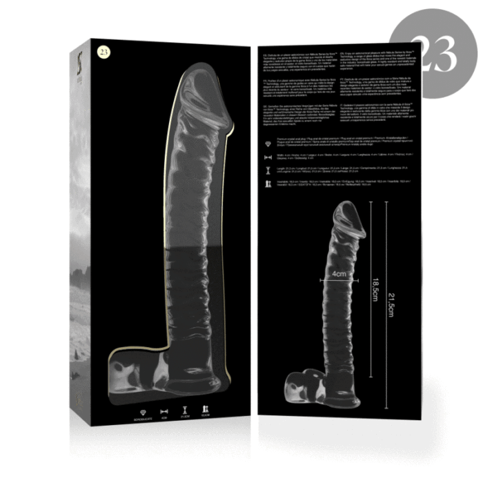 NEBULA SERIES BY IBIZA - MODELO 23 DILDO CRISTAL TRANSPARENTE 21.5 CM -O- 4 CM - CandyHot - Foto 4