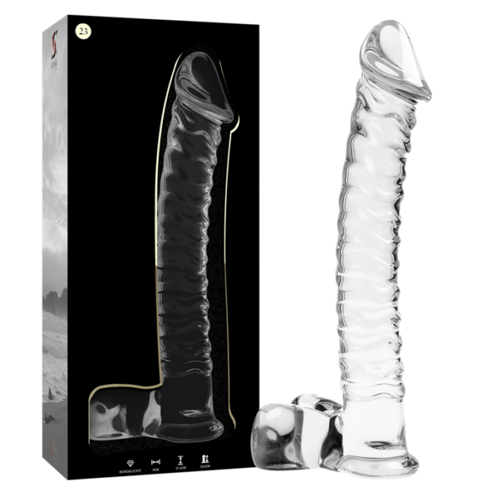 NEBULA SERIES BY IBIZA - MODELO 23 DILDO CRISTAL TRANSPARENTE 21.5 CM -O- 4 CM - CandyHot - Foto 1