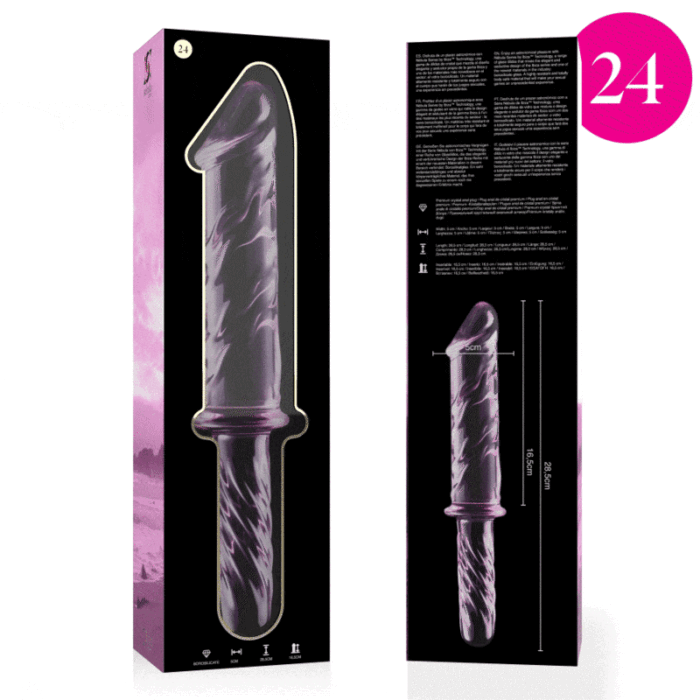 NEBULA SERIES BY IBIZA - MODELO 24 DILDO CRISTAL ROSA 28.5 CM -O- 5 CM - CandyHot - Foto 4