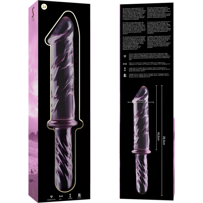 NEBULA SERIES BY IBIZA - MODELO 24 DILDO CRISTAL ROSA 28.5 CM -O- 5 CM - CandyHot - Foto 6