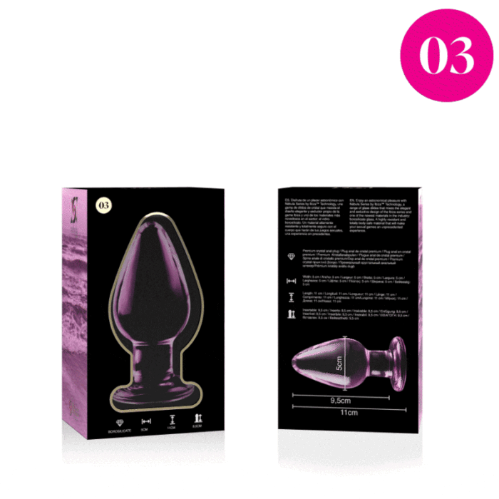 NEBULA SERIES BY IBIZA - MODELO 3 PLUG CRISTAL ROSA 11 CM -O- 5 CM - CandyHot - Foto 4