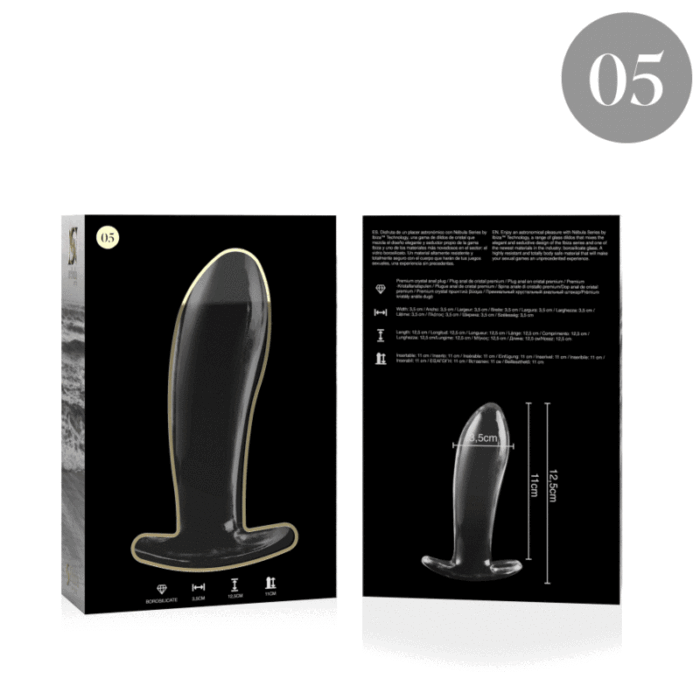 NEBULA SERIES BY IBIZA - MODELO 5 PLUG CRISTAL TRANSPARENTE 12.5 CM -O- 3.5 CM - CandyHot - Foto 4