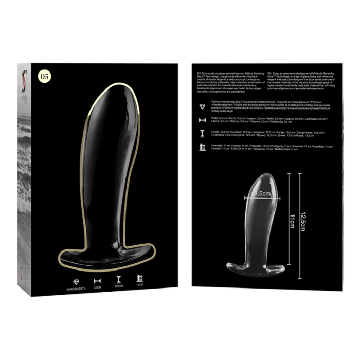 NEBULA SERIES BY IBIZA - MODELO 5 PLUG CRISTAL TRANSPARENTE 12.5 CM -O- 3.5 CM - CandyHot - Foto 6