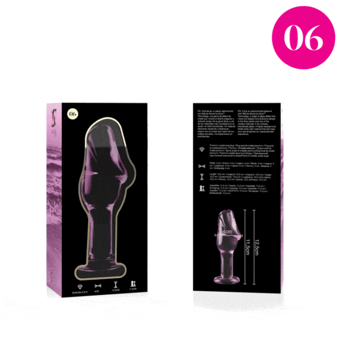 NEBULA SERIES BY IBIZA - MODELO 6 PLUG CRISTAL ROSA 12.5 CM -O- 4 CM - CandyHot - Foto 4