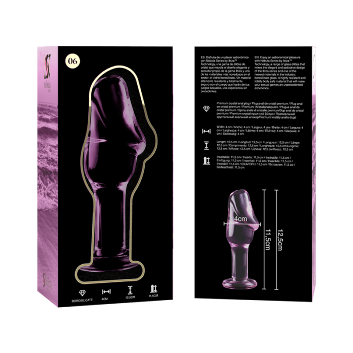NEBULA SERIES BY IBIZA - MODELO 6 PLUG CRISTAL ROSA 12.5 CM -O- 4 CM - CandyHot - Foto 6