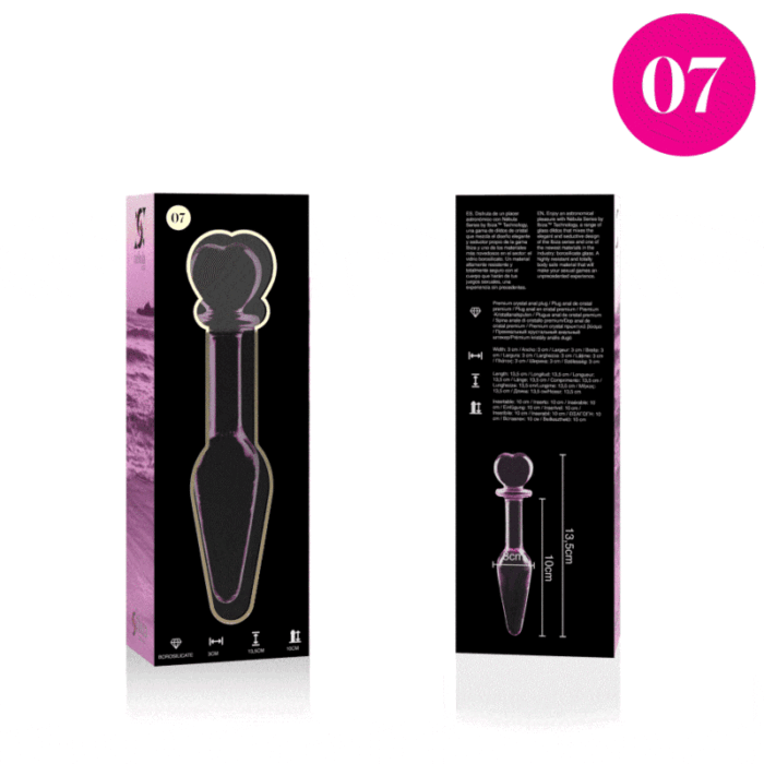 NEBULA SERIES BY IBIZA - MODELO 7 PLUG CRISTAL ROSA 13.5 CM -O- 3 CM - CandyHot - Foto 4