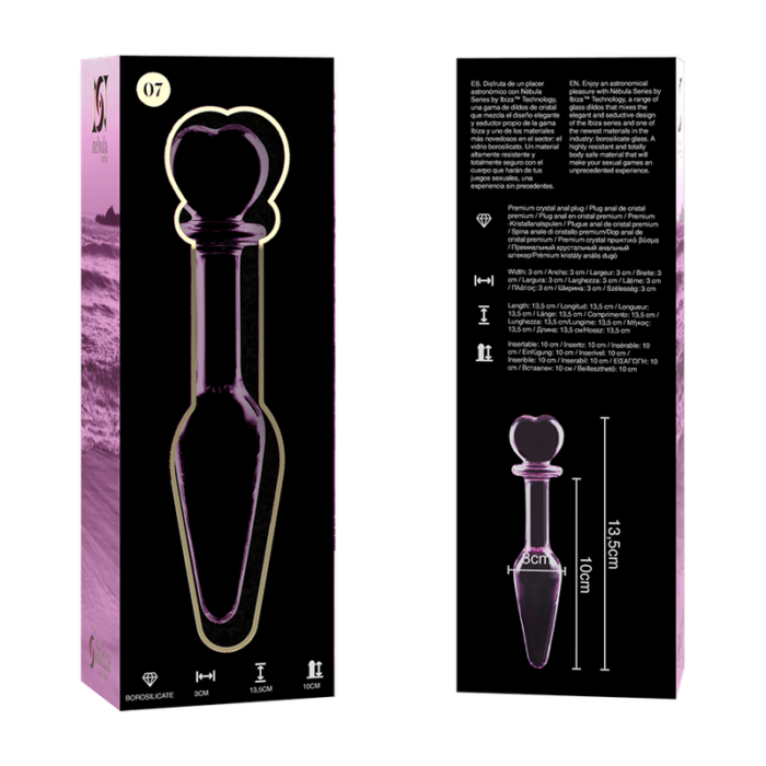 NEBULA SERIES BY IBIZA - MODELO 7 PLUG CRISTAL ROSA 13.5 CM -O- 3 CM - CandyHot - Foto 6