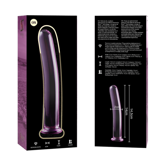 NEBULA SERIES BY IBIZA - MODELO 8 DILDO CRISTAL ROSA 14.5 CM -O- 2 CM - CandyHot - Foto 6
