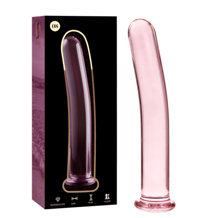 NEBULA SERIES BY IBIZA - MODELO 8 DILDO CRISTAL ROSA 14.5 CM -O- 2 CM - CandyHot - Foto 1