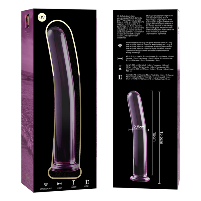 NEBULA SERIES BY IBIZA - MODELO 9 DILDO CRISTAL ROSA 15.5 CM -O- 2.5 CM - CandyHot - Foto 6