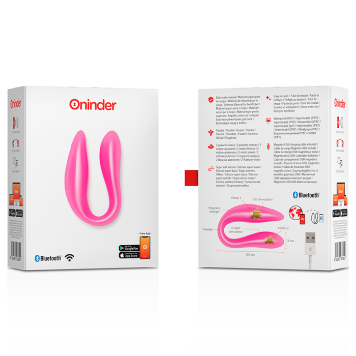 ONINDER - LISBOA ESTIMULADOR PUNTO G & CLÍTORIS ROSA - APP GRATUITA ROSA - CandyHot - Foto 6