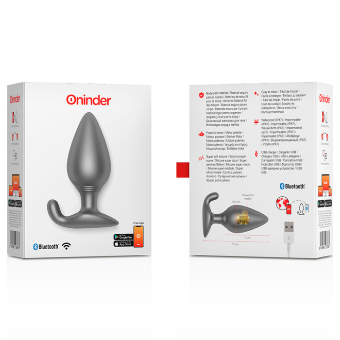 ONINDER - RIO PLUG ANAL VIBRADOR NEGRO - APP GRATUITA - CandyHot - Foto 6
