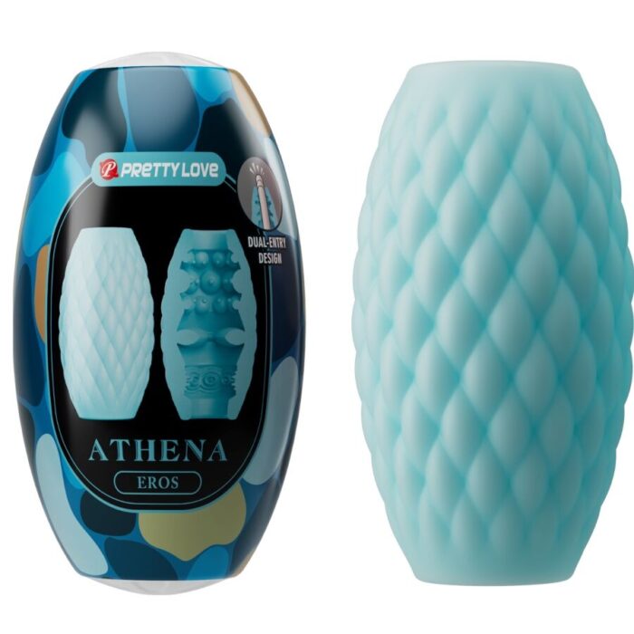 PRETTY LOVE - ATHENA EROS MASTURBADOR MASCULINO SILICONA CELESTE - CandyHot - Foto 1
