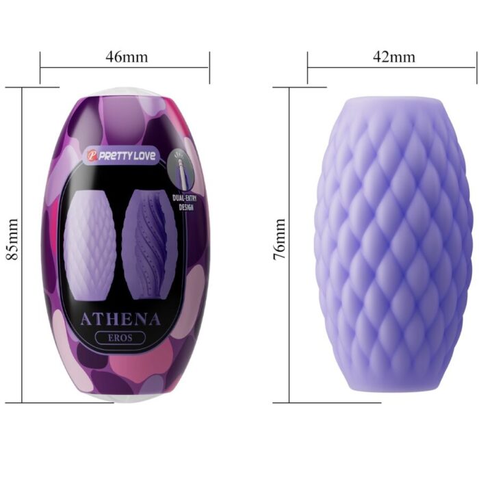 PRETTY LOVE - ATHENA EROS MASTURBADOR MASCULINO SILICONA MORADO - CandyHot - Foto 6