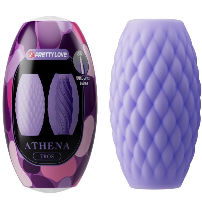 PRETTY LOVE - ATHENA EROS MASTURBADOR MASCULINO SILICONA MORADO - CandyHot - Foto 1