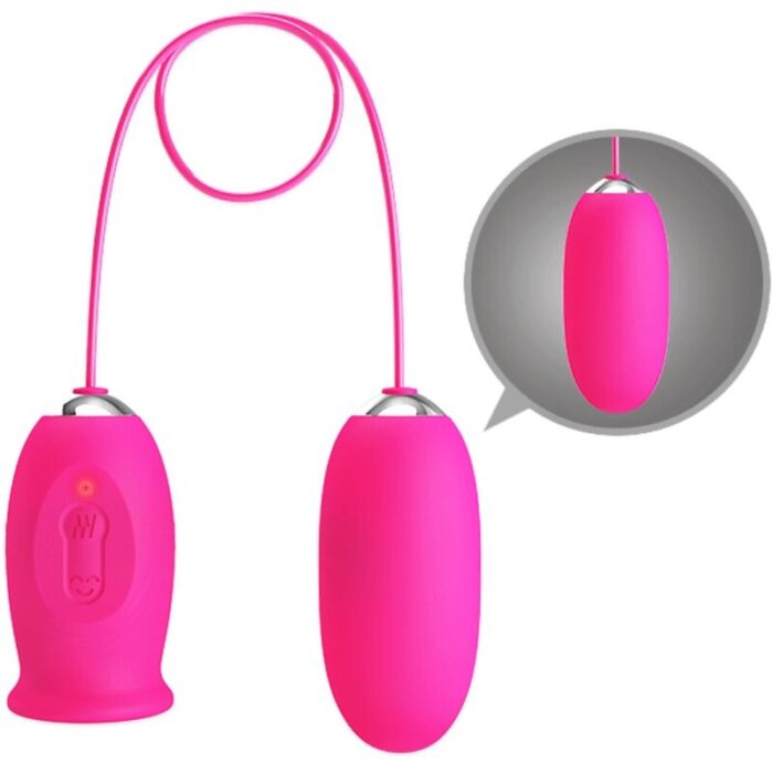 PRETTY LOVE - DAISY HUEVO VIBRADOR + LENGUA ESTIMULADORA DE CLÍTORIS ROSA - CandyHot - Foto 4