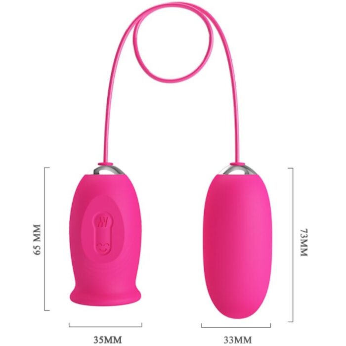 PRETTY LOVE - DAISY HUEVO VIBRADOR + LENGUA ESTIMULADORA DE CLÍTORIS ROSA - CandyHot - Foto 5