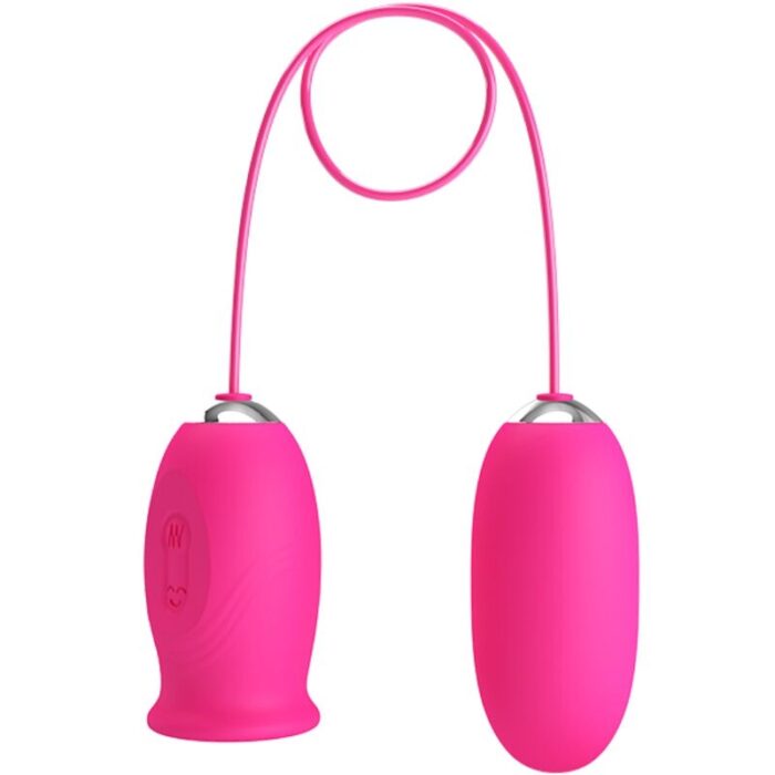 PRETTY LOVE - DAISY HUEVO VIBRADOR + LENGUA ESTIMULADORA DE CLÍTORIS ROSA - CandyHot - Foto 1
