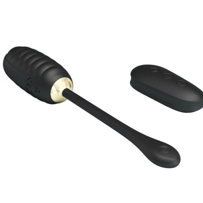 PRETTY LOVE - DOREEN HUEVO VIBRADOR DE LUJO RECARGABLE NEGRO CONTROL REMOTO - CandyHot - Foto 5