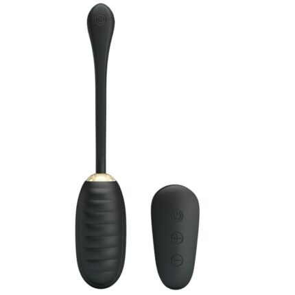PRETTY LOVE - DOREEN HUEVO VIBRADOR DE LUJO RECARGABLE NEGRO CONTROL REMOTO - CandyHot - Foto 1