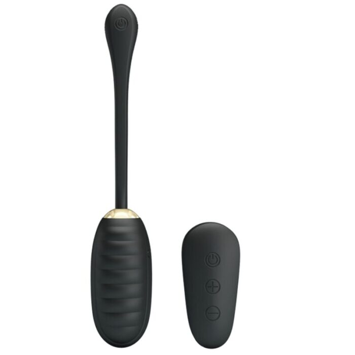 PRETTY LOVE - DOREEN HUEVO VIBRADOR DE LUJO RECARGABLE NEGRO CONTROL REMOTO - CandyHot - Foto 1