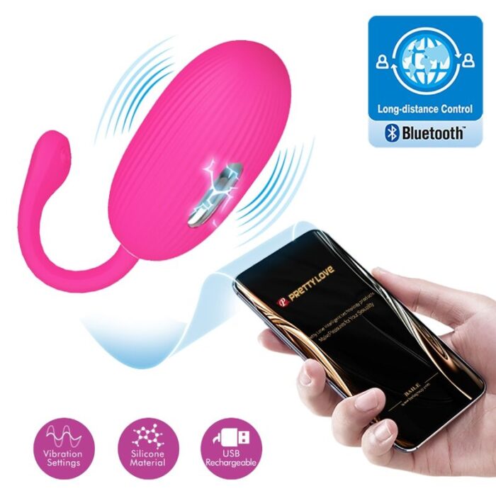 PRETTY LOVE - DOREEN HUEVO VIBRADOR RECARGABLE MAGENTA CONTROL REMOTO - CandyHot - Foto 6