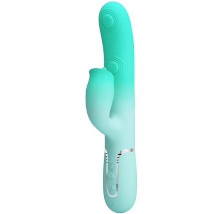 PRETTY LOVE - GIGI VIBRADOR RABBIT MULTIFUNCIÓN VERDE AGUA - CandyHot - Foto 2