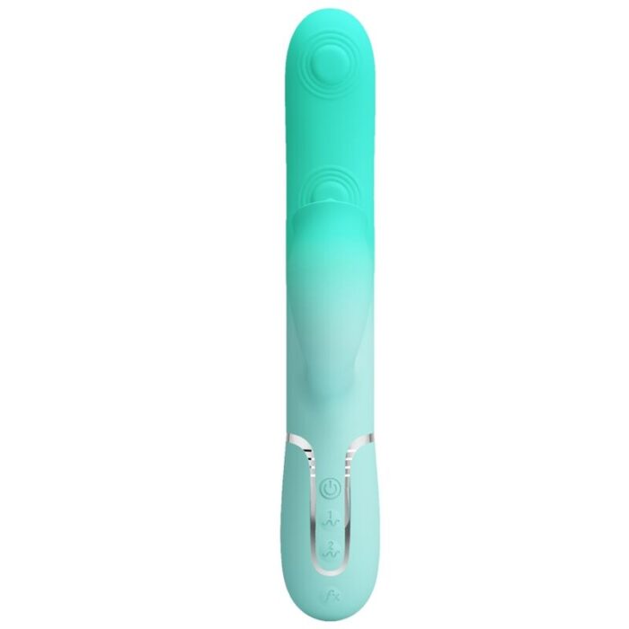 PRETTY LOVE - GIGI VIBRADOR RABBIT MULTIFUNCIÓN VERDE AGUA - CandyHot - Foto 3