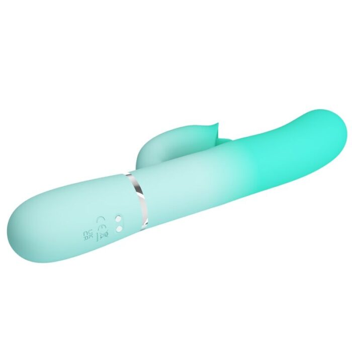PRETTY LOVE - GIGI VIBRADOR RABBIT MULTIFUNCIÓN VERDE AGUA - CandyHot - Foto 4