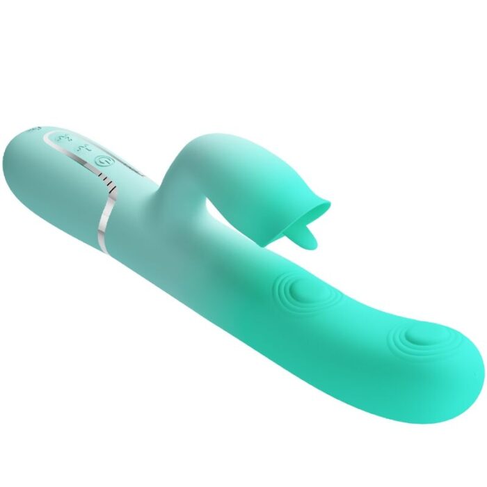 PRETTY LOVE - GIGI VIBRADOR RABBIT MULTIFUNCIÓN VERDE AGUA - CandyHot - Foto 6