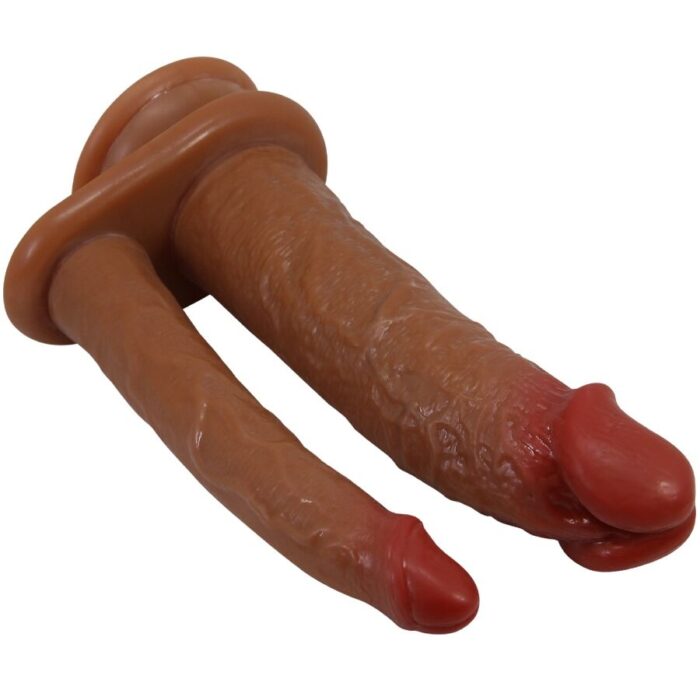 PRETTY LOVE - GORAN DOBLE DILDO REALÍSTICO NATURAL MULATO - CandyHot - Foto 2
