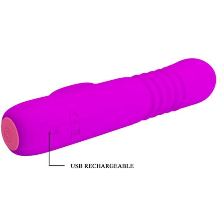 PRETTY LOVE - LEOPOLD VIBRADOR 4 VIBRACIONES 4 MODOS EMPUJE MORADO - CandyHot - Foto 3