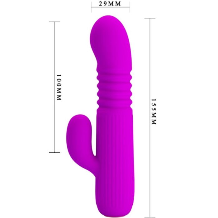 PRETTY LOVE - LEOPOLD VIBRADOR 4 VIBRACIONES 4 MODOS EMPUJE MORADO - CandyHot - Foto 5