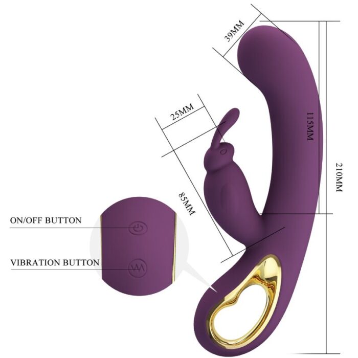 PRETTY LOVE - LIAM VIBRADOR RABBIT & PUNTO G CONTROLADO POR APP LILA - CandyHot - Foto 4