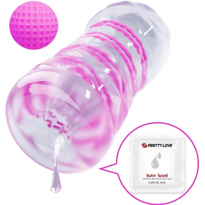 PRETTY LOVE - MASTURBADOR MASCULINO FANTASY ESPIRAL INTERNA Y BOLAS TRANSPARENTE - CandyHot - Foto 3