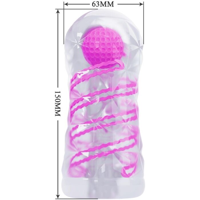 PRETTY LOVE - MASTURBADOR MASCULINO FANTASY ESPIRAL INTERNA Y BOLAS TRANSPARENTE - CandyHot - Foto 4