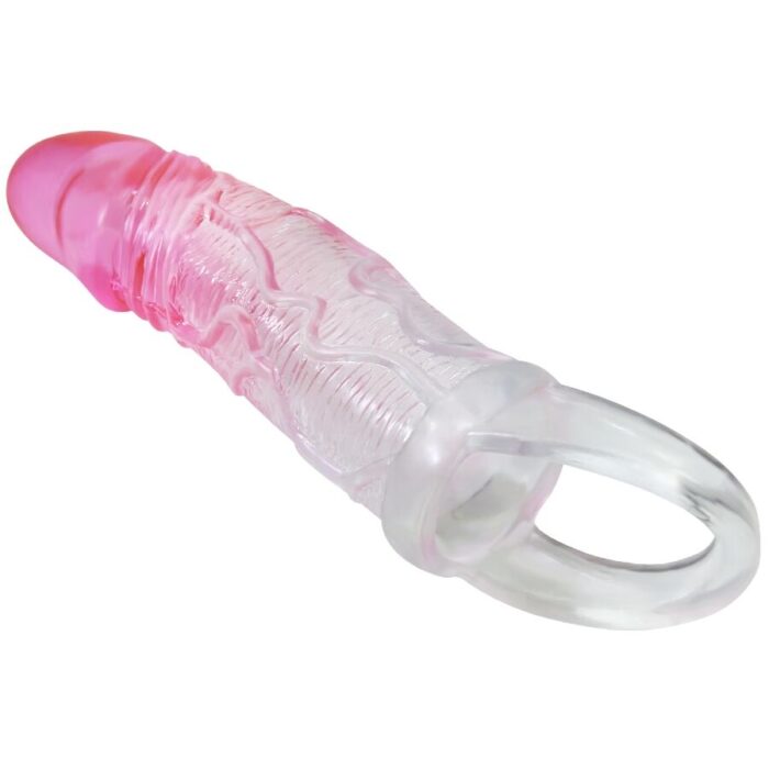 PRETTY LOVE - ODES FUNDA REALÍSTICA ALARGADORA DE 2 CM PARA PENE ROSA - CandyHot - Foto 3