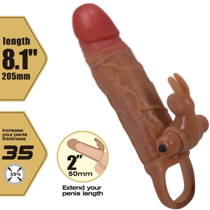 PRETTY LOVE - OSMAR FUNDA PARA PENE + ESTIMULADOR DE CLÍTORIS CON VIBRACIÓN - CandyHot - Foto 6
