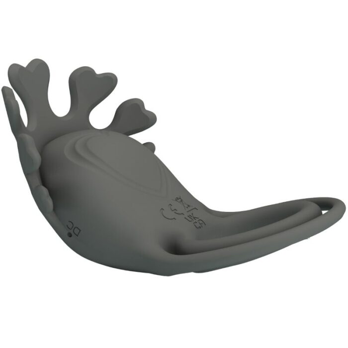 PRETTY LOVE - RUBEN DOBLE ANILLO VIBRADOR CON ESTIMULADOR GRIS - CandyHot - Foto 5