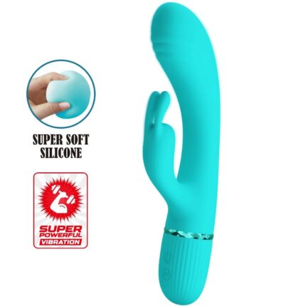 PRETTY LOVE - SCOCCO VIBRADOR RABBIT TURQUESA - CandyHot - Foto 1
