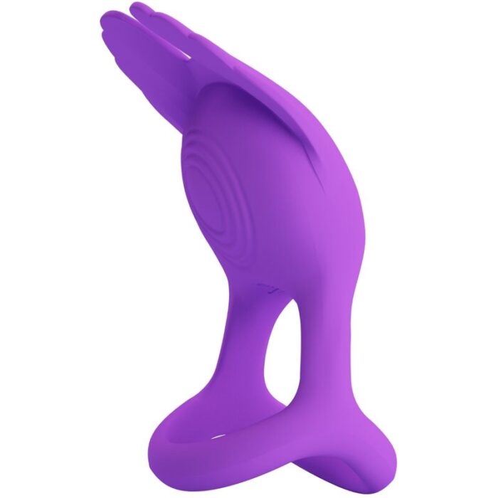 PRETTY LOVE - SILAS ANILLO VIBRADOR 7 VIBRACIONES SILICONA LILA - CandyHot - Foto 2