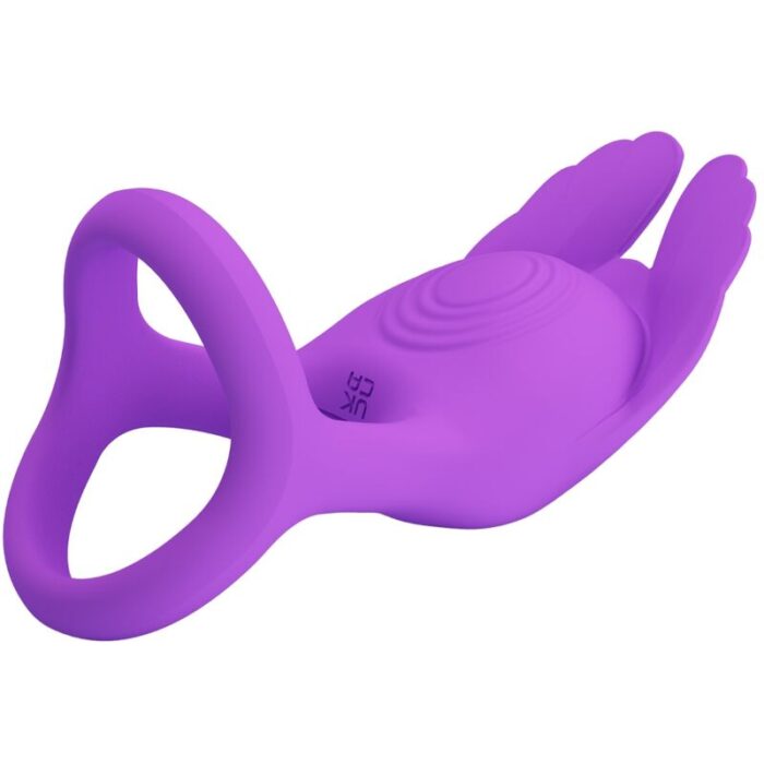 PRETTY LOVE - SILAS ANILLO VIBRADOR 7 VIBRACIONES SILICONA LILA - CandyHot - Foto 3