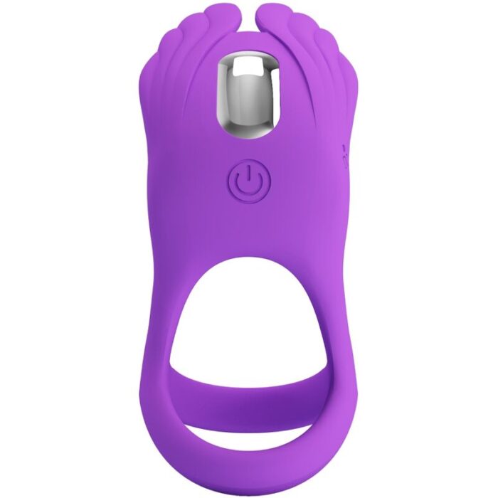 PRETTY LOVE - SILAS ANILLO VIBRADOR 7 VIBRACIONES SILICONA LILA - CandyHot - Foto 4