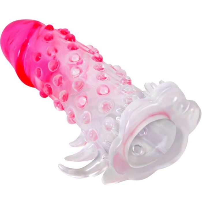 PRETTY LOVE - WILFORD FUNDA REALÍSTICA ALARGADORA CON RELIEVE PARA PENE ROSA - CandyHot - Foto 2