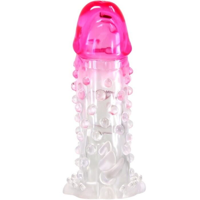 PRETTY LOVE - WILFORD FUNDA REALÍSTICA ALARGADORA CON RELIEVE PARA PENE ROSA - CandyHot - Foto 1